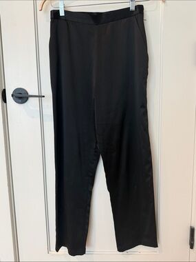 Heidi Merrick Satin straight leg pants